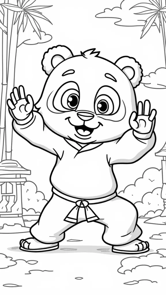 kung fu panda coloring page